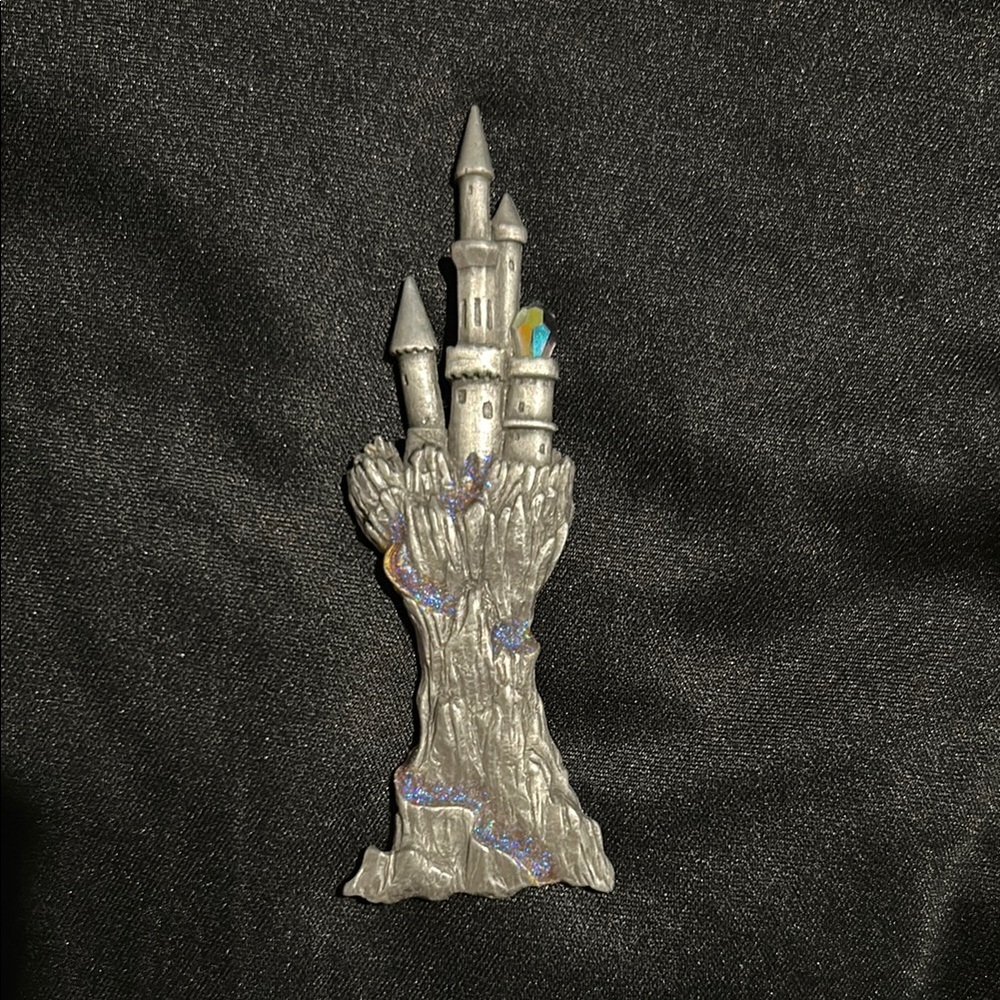 VINTAGE Silver Castle Pewter Brooch